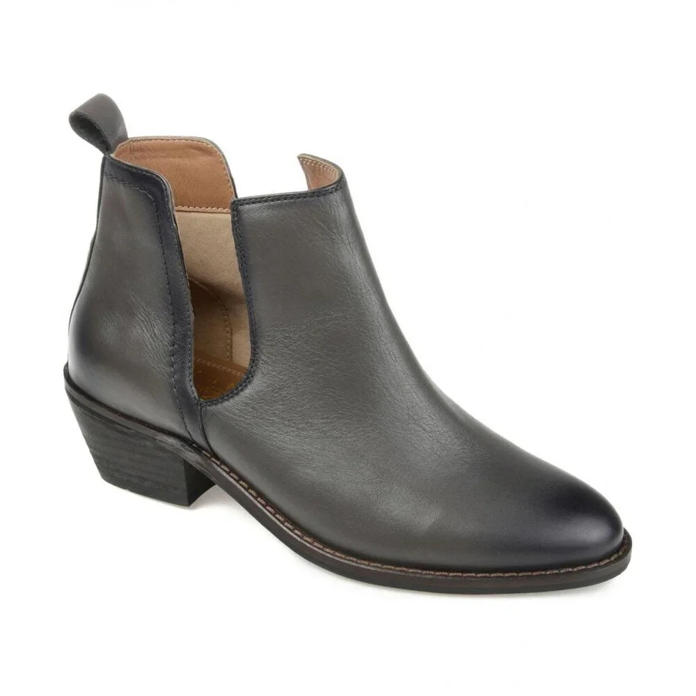 Journee Signature Women's Brigitte Cutout Bootie Shoes BRIGITTE Gray 8.5M